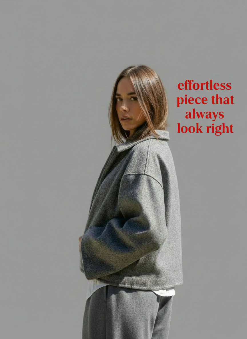 The Cropped Wool Zip