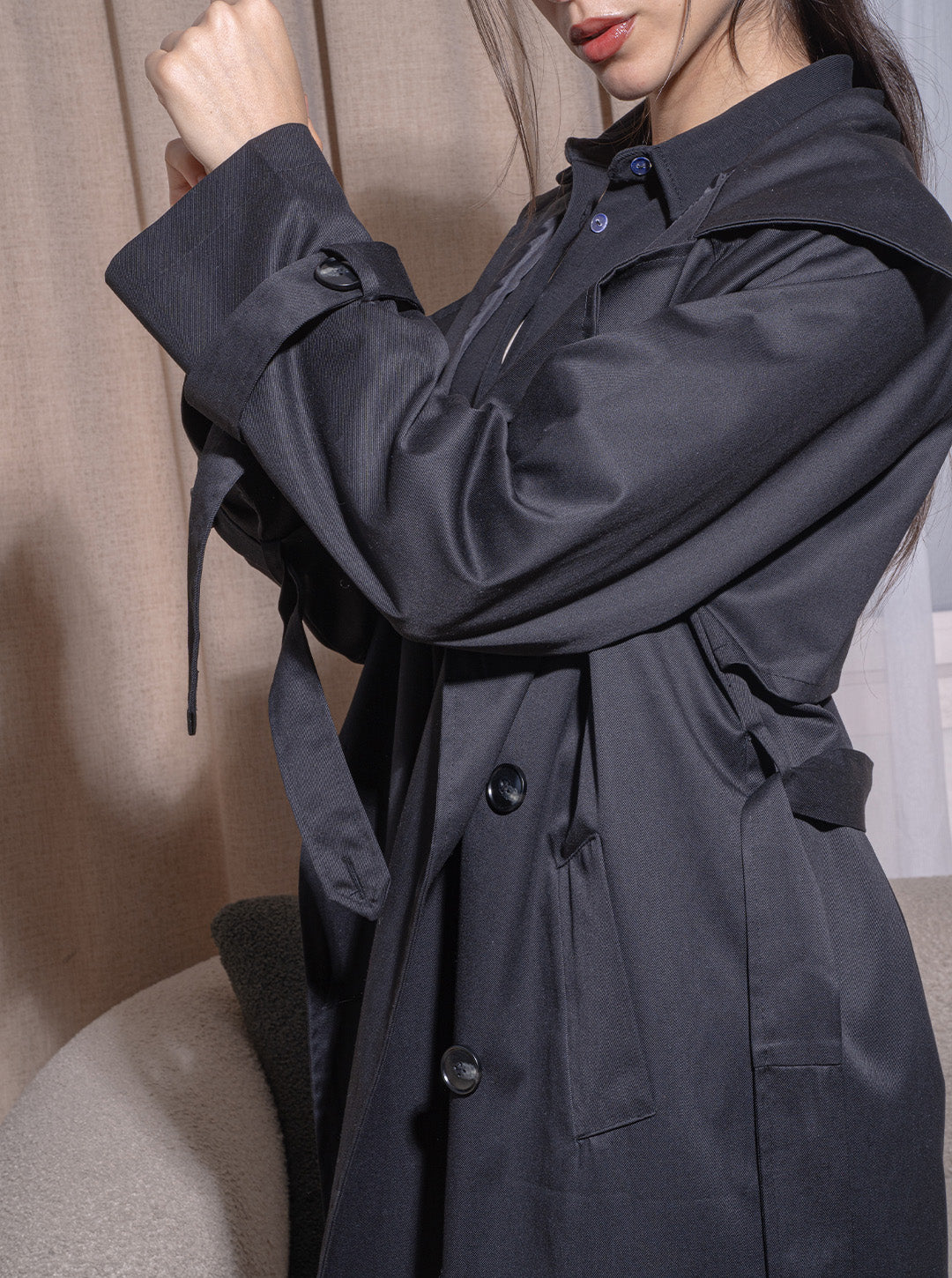 The Classic Black Trench