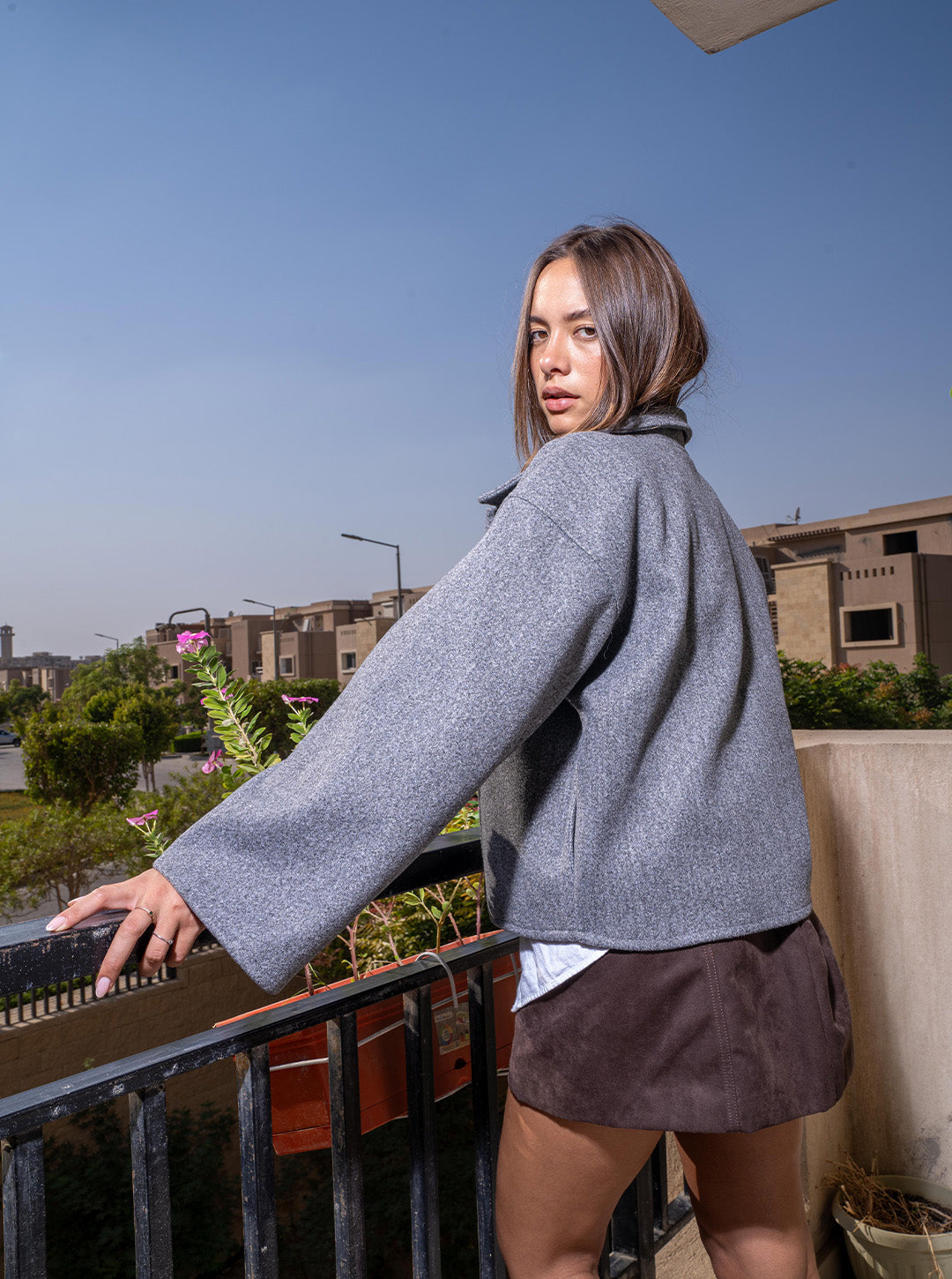 The Cropped Wool Zip