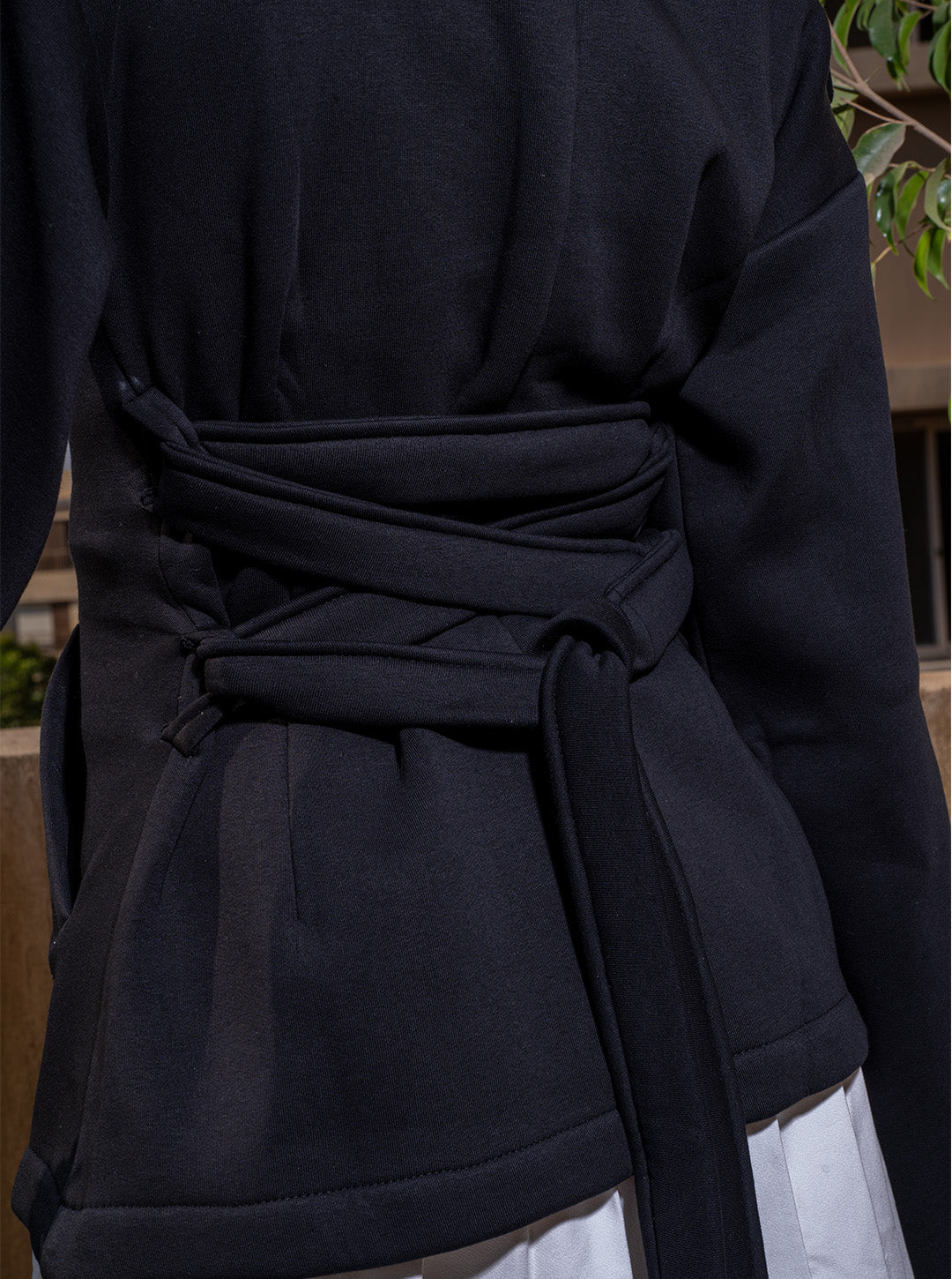 The Cotton Fleece Belted Jacket