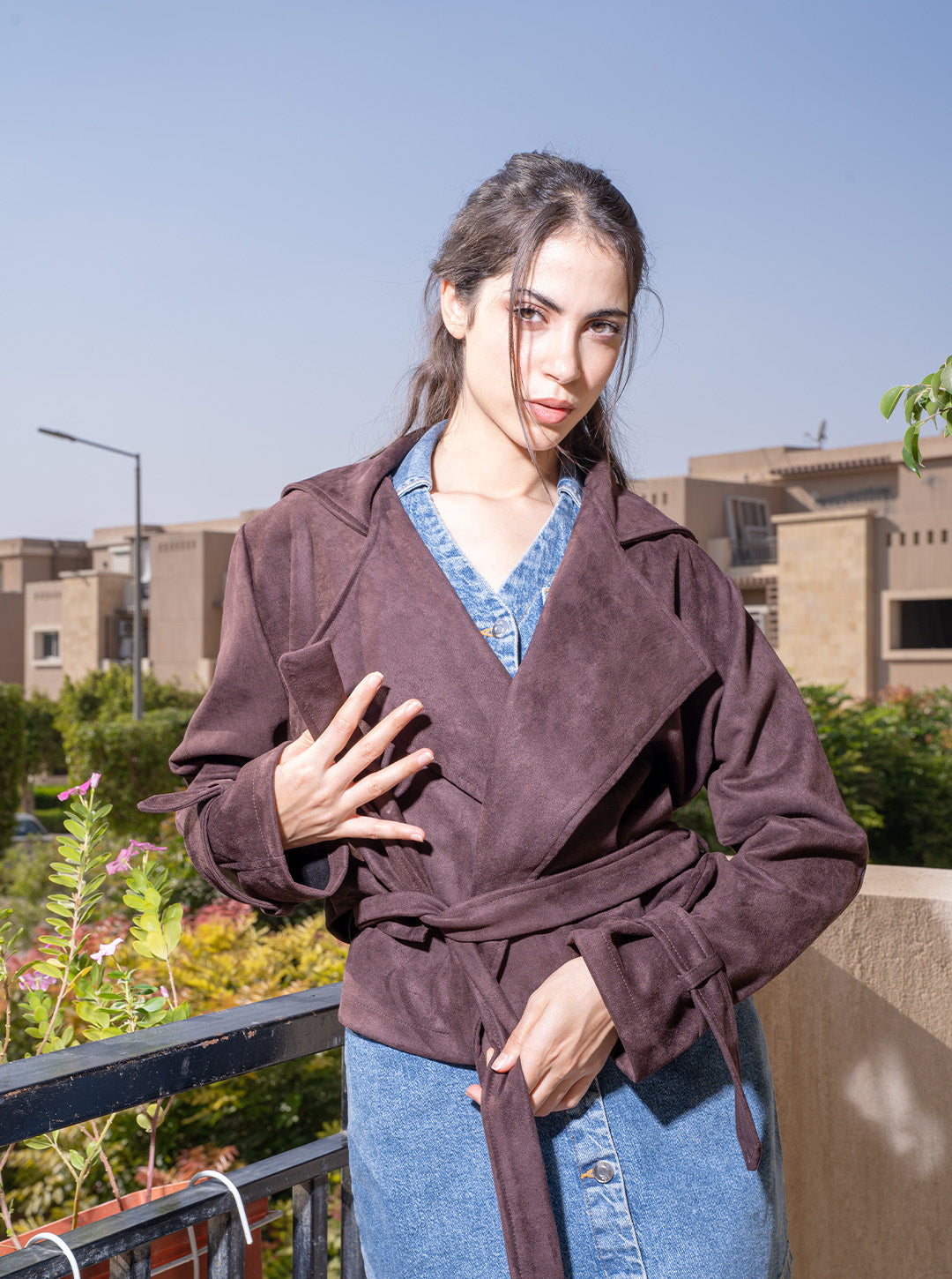 The Cinched Suede Jacket