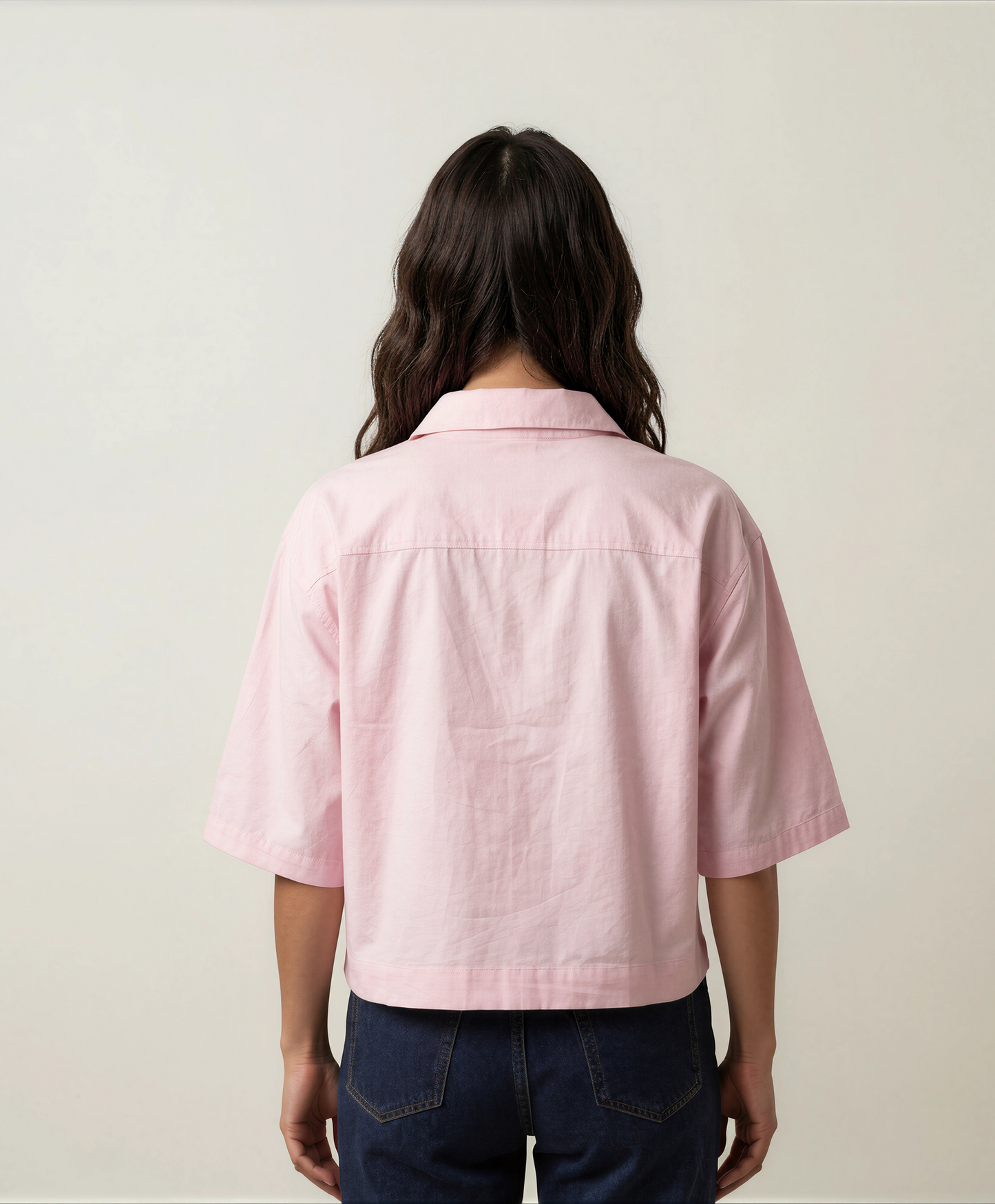 Cropped Poplin Cotton Shirt